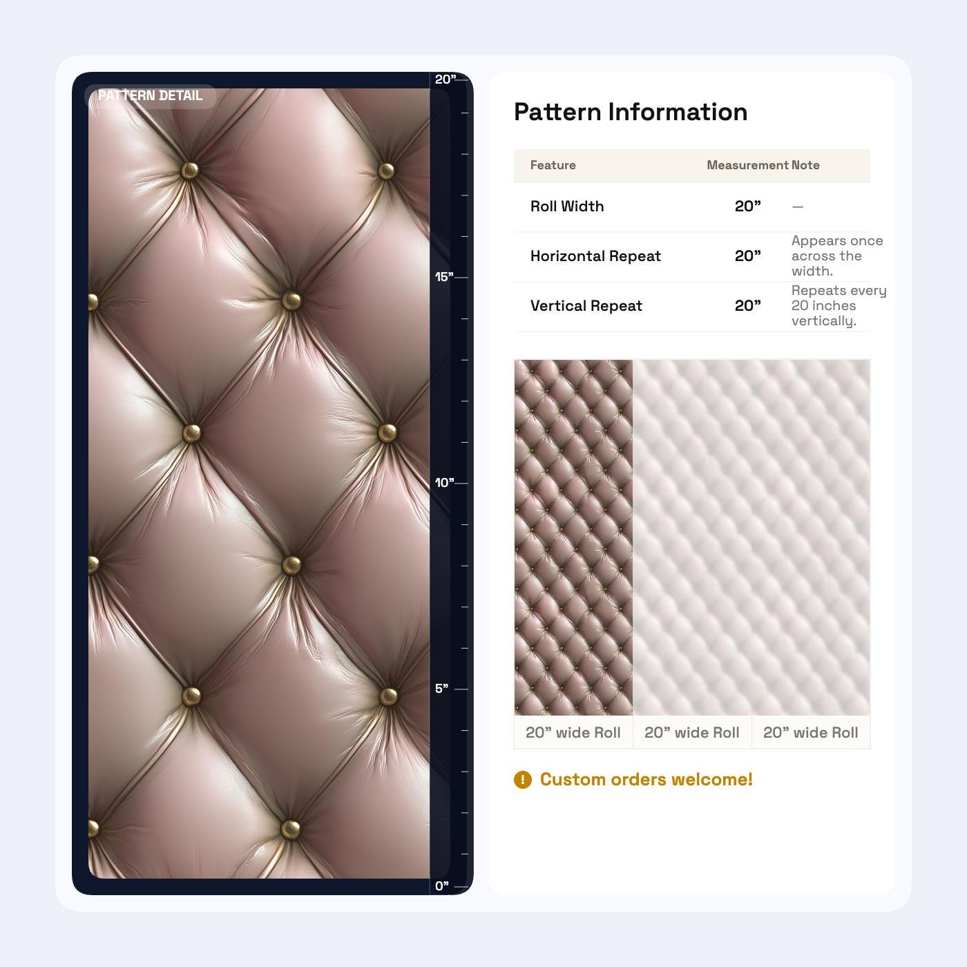 Blush Pink Tufted Wallpaper Luxury Panel Effect Soft Glam Wall Decor Chic Interior