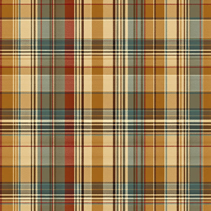Plaid Tartan Wallpaper Set Rustic Cabin Check Pattern Warm Cozy Wall Decor
