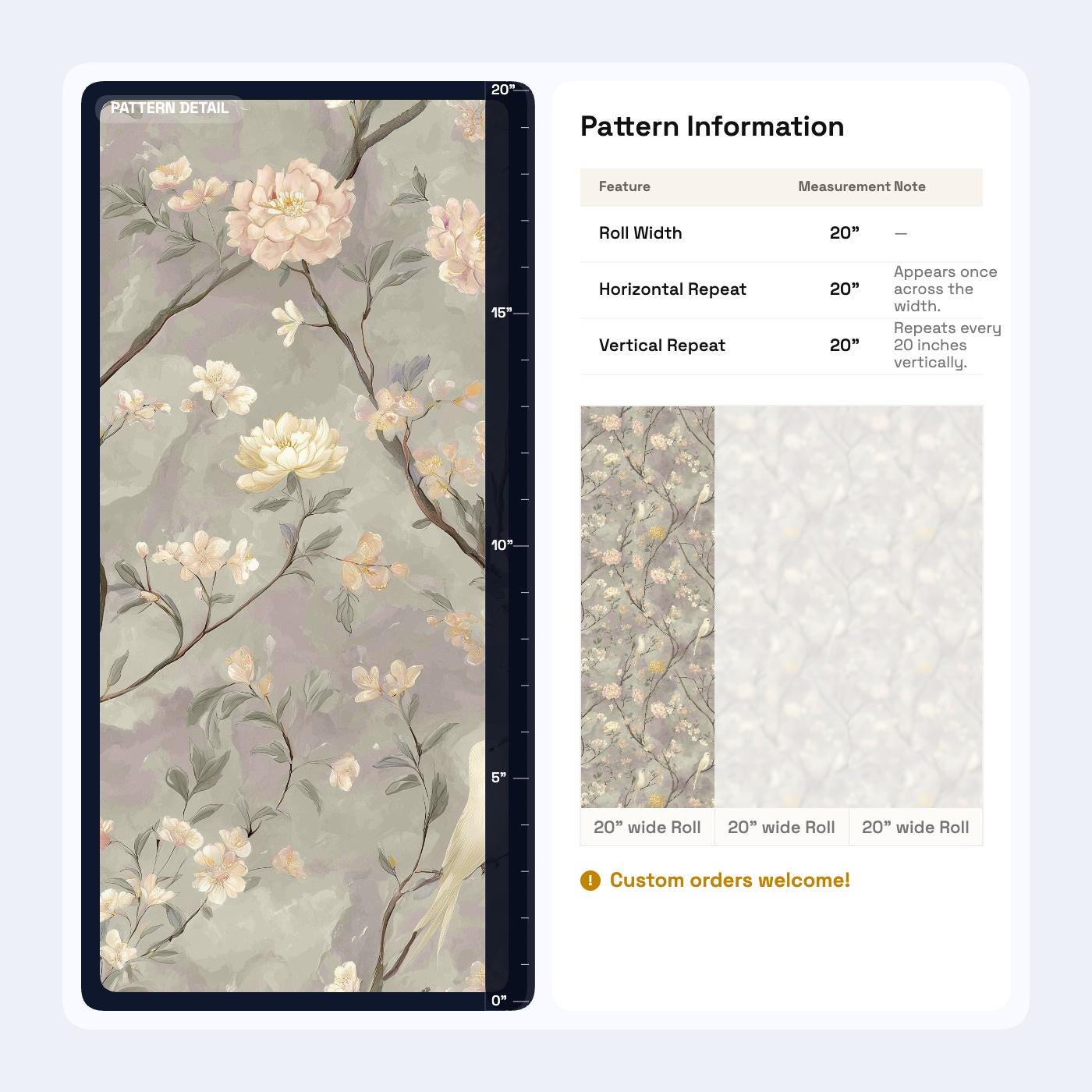 Blossom Branch Wallpaper with Birds Soft Neutral Botanical Wall Decor Elegant Calm Interior Design