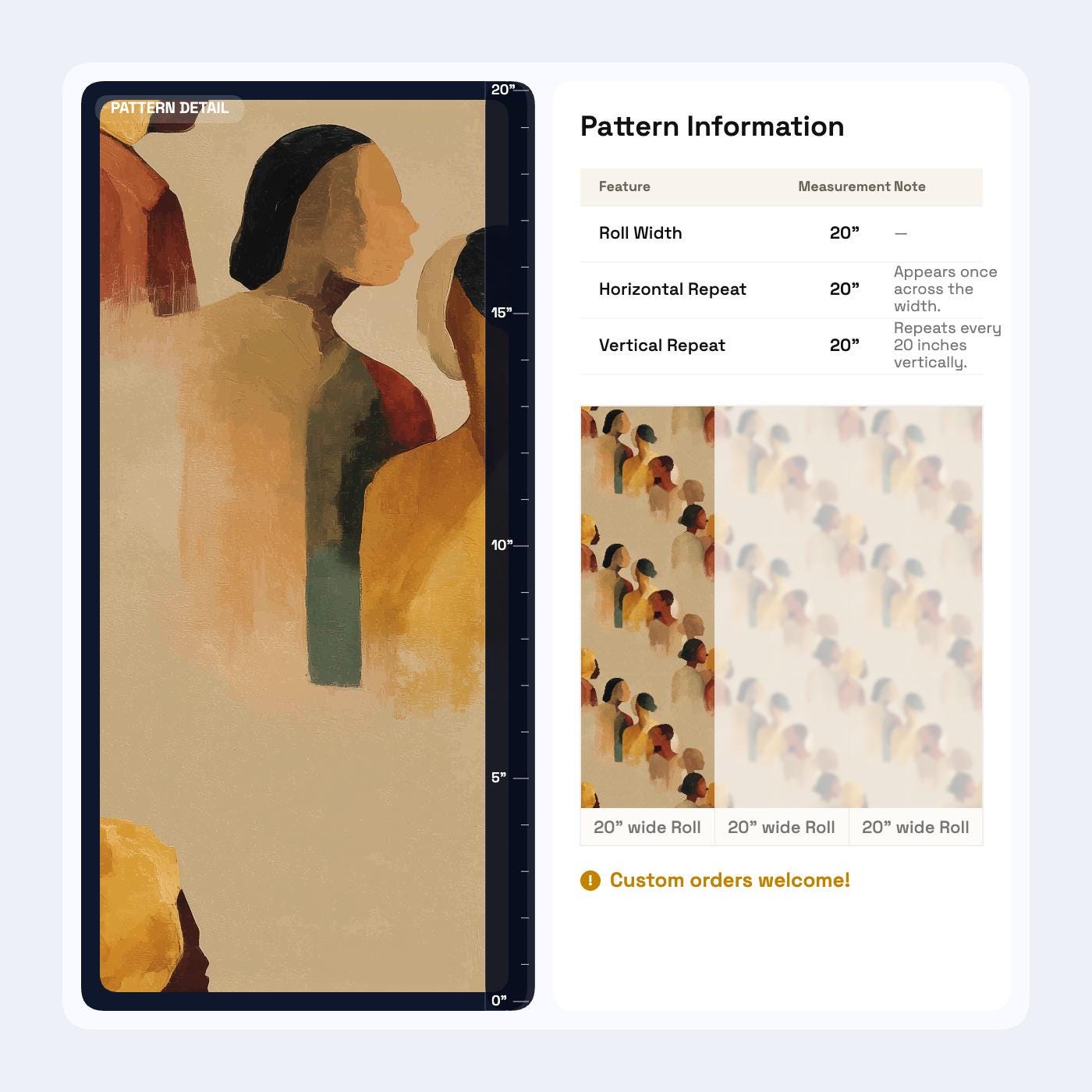 Abstract Figure Wallpaper Modern Art Wall Decor Artistic Portrait Pattern