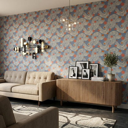 Artistic Brush Stroke Wallpaper Modern Pattern Wall Design Textured Abstract Home Decor