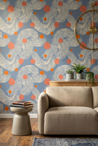 Artistic Brush Stroke Wallpaper Modern Pattern Wall Design Textured Abstract Home Decor