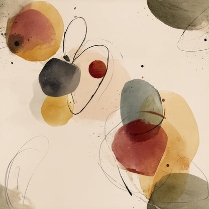 Organic Shape Wallpaper Earth Tone Abstract Wall Design Modern Wabi Sabi Home Decor