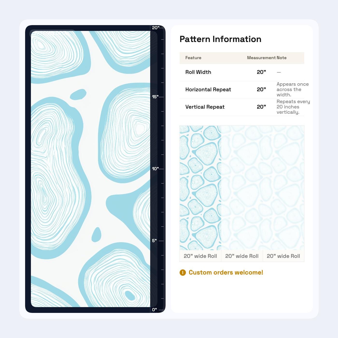 Abstract Organic Shapes Wallpaper Pattern Blue Coastal Pebble Modern Minimal Wall Decor