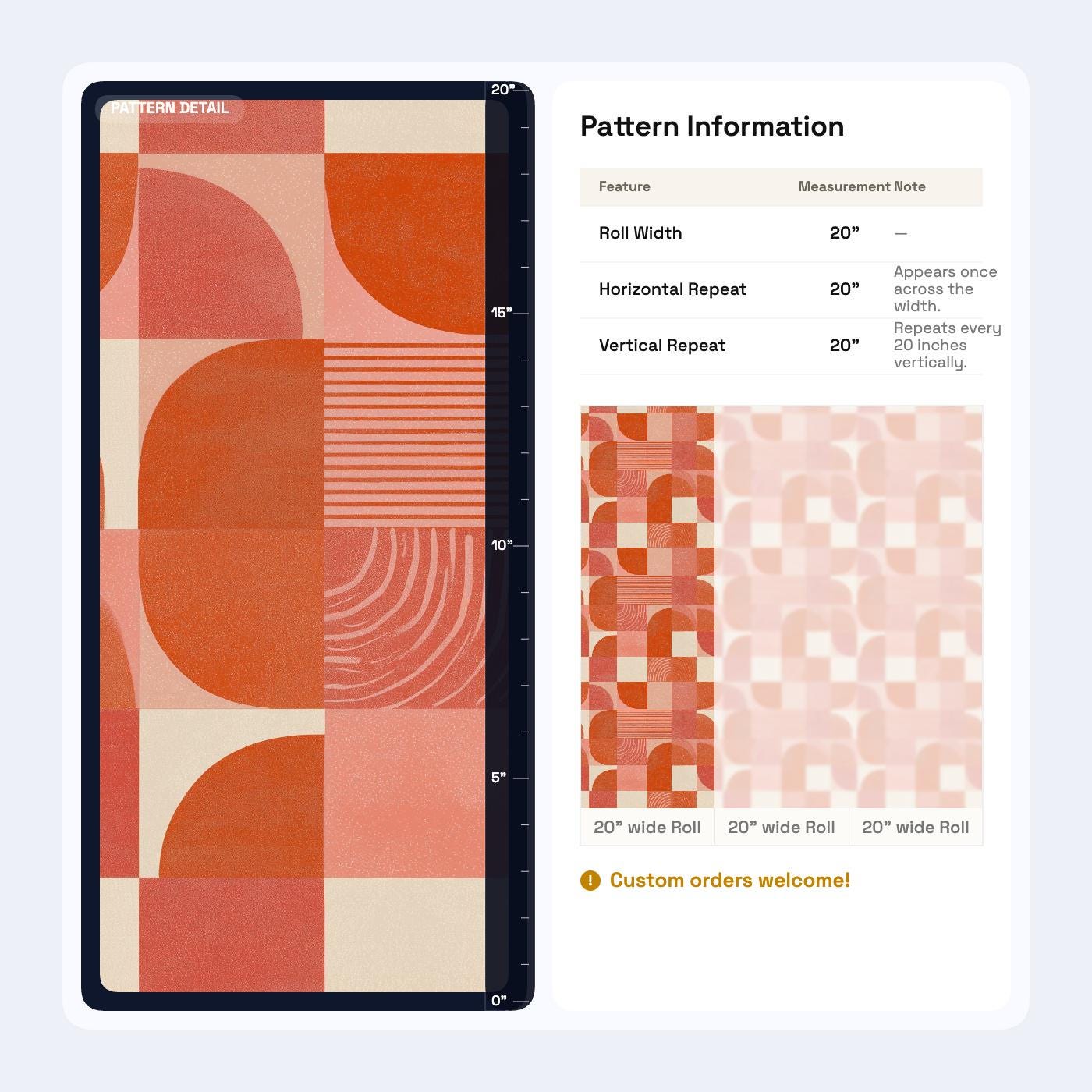 Retro Geometric Checkered Wallpaper Seamless Mid Century Modern Orange Pattern Wall Decor