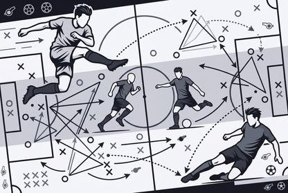 Soccer Tactics Wallpaper Sports Strategy Playbook Diagram Wall Mural