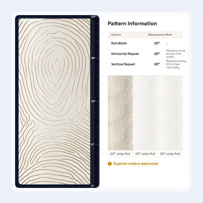 Abstract Wood Grain Wallpaper Gold Topographic Lines Neutral Wall Decor
