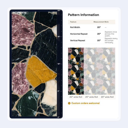Dark Terrazzo Wallpaper Marble Stone Pattern Modern Luxury Wall Decor Interior Design
