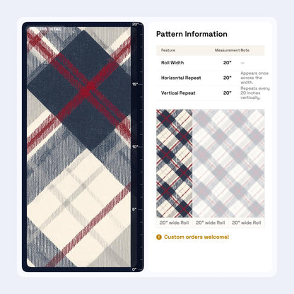 Classic Plaid Wallpaper Rustic Tartan Pattern Farmhouse Check Wall Decor Neutral