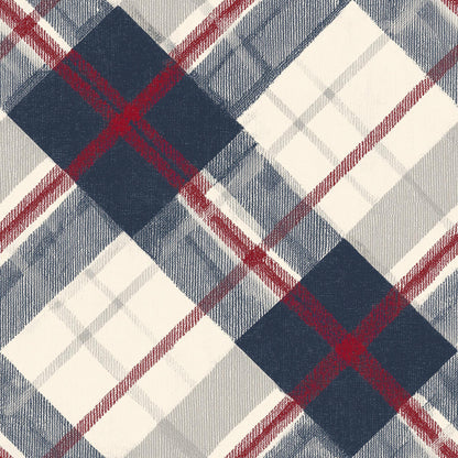 Classic Plaid Wallpaper Rustic Tartan Pattern Farmhouse Check Wall Decor Neutral