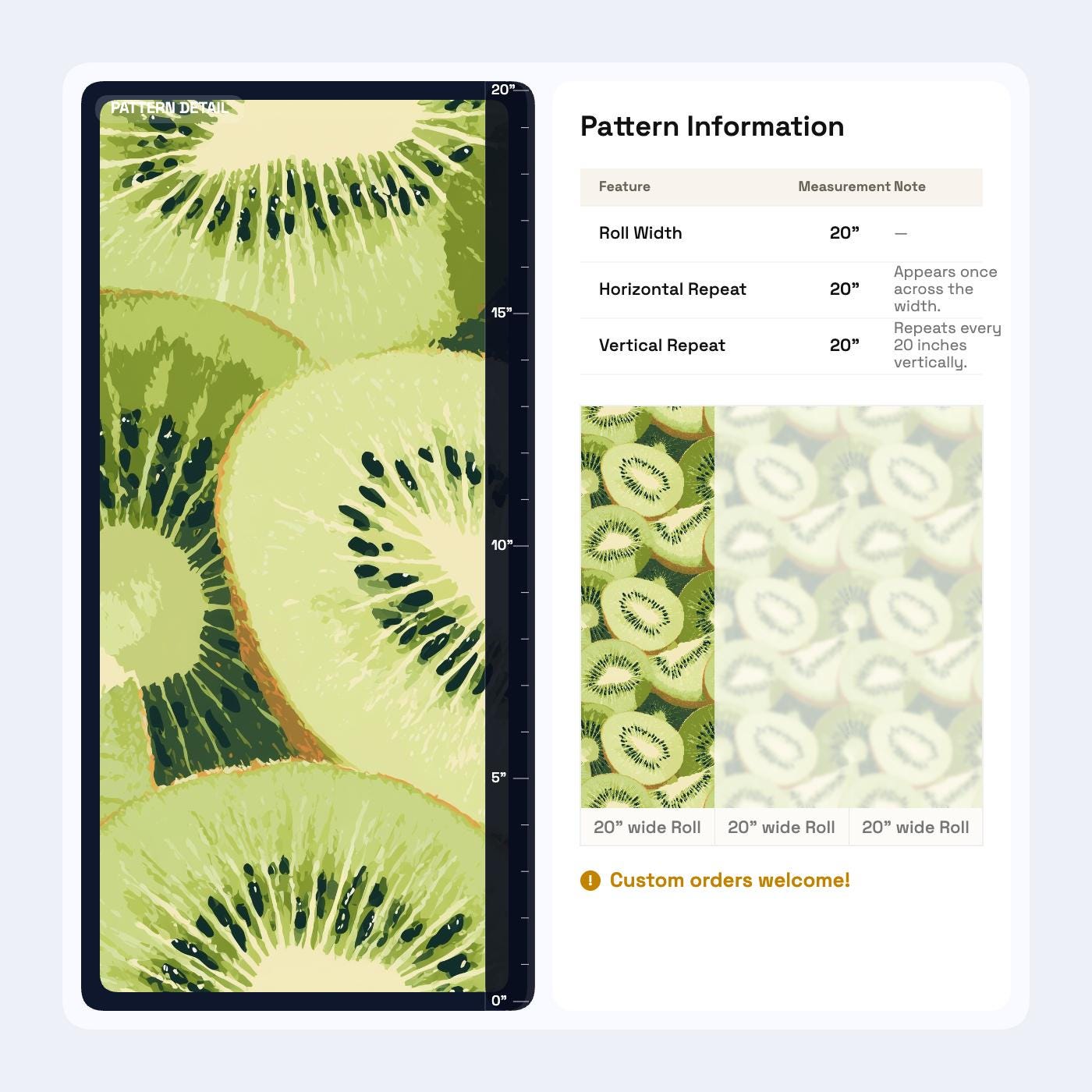 Kiwi Fruit Wallpaper Green Pattern Bold Modern Playful Unique Wall Decor