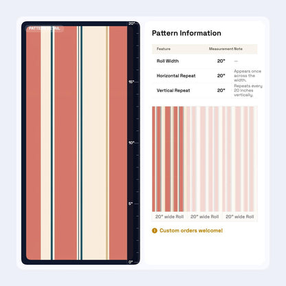 Warm Stripe Wallpaper Retro Modern Vertical Lines Neutral Wall Decor Home Design