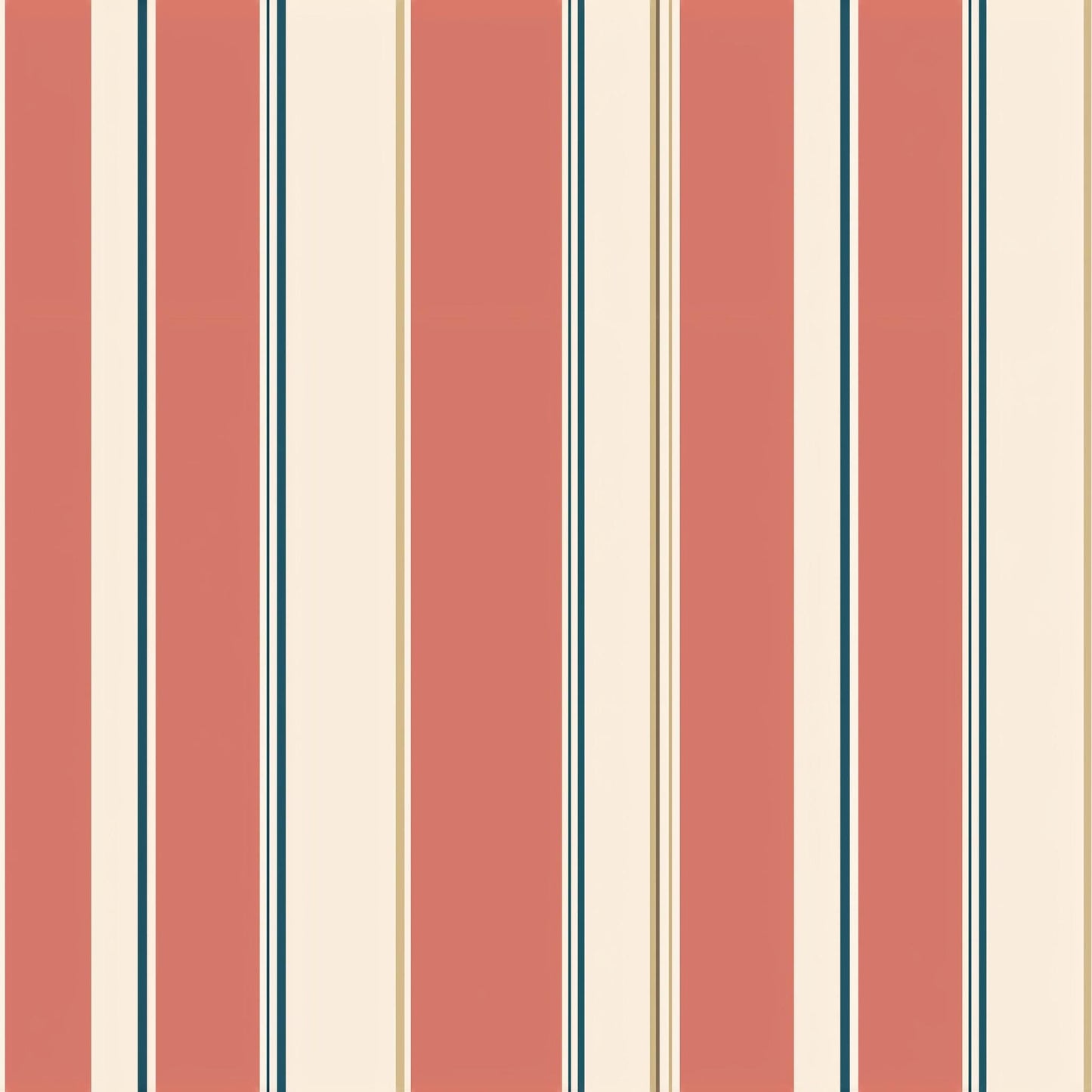 Warm Stripe Wallpaper Retro Modern Vertical Lines Neutral Wall Decor Home Design