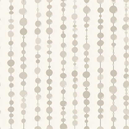 Neutral Bead Line Wallpaper Set Minimal Dot Pattern Scandinavian Japandi Wall Decor