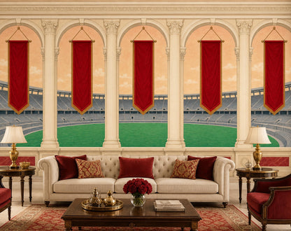 Roman Amphitheater Wall Mural Classical Columns Arena View Luxury Decor