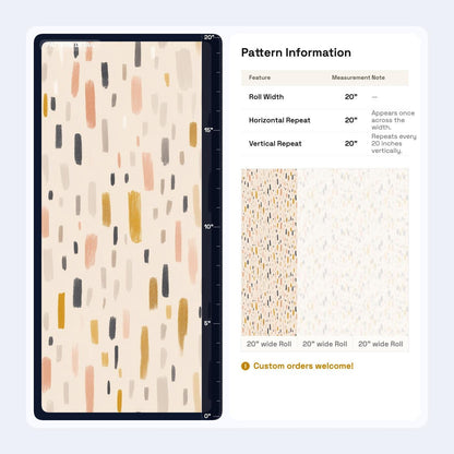 Abstract Brush Stroke Wallpaper Pattern Neutral Boho Wall Decor Beige Terracotta Modern