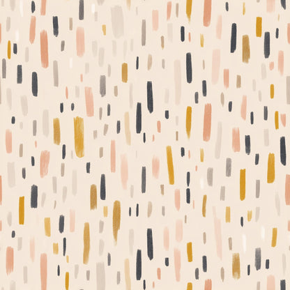 Abstract Brush Stroke Wallpaper Pattern Neutral Boho Wall Decor Beige Terracotta Modern