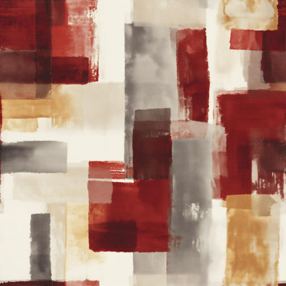 Abstract Brush Stroke Wallpaper Red Beige Artistic Texture Modern Statement Wall Decor