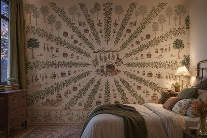 Foraging Wallpaper Botanical Berries Wall Mural