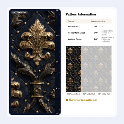 Black Gold Baroque Wallpaper Luxury Damask Pattern Dark Elegant Wall Decor