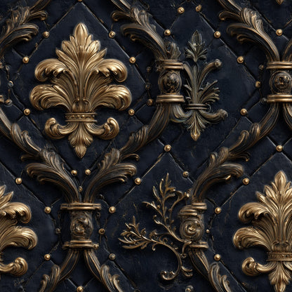 Black Gold Baroque Wallpaper Luxury Damask Pattern Dark Elegant Wall Decor