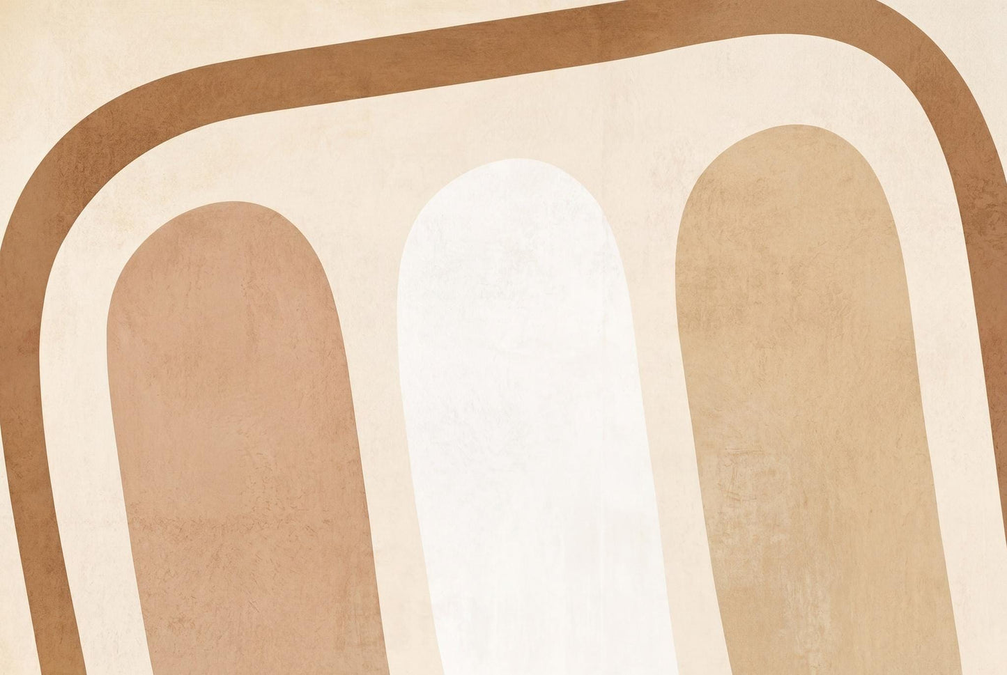 Neutral Arch Wall Mural Modern Organic Shapes Wallpaper Minimalist Contemporary Wall Decor