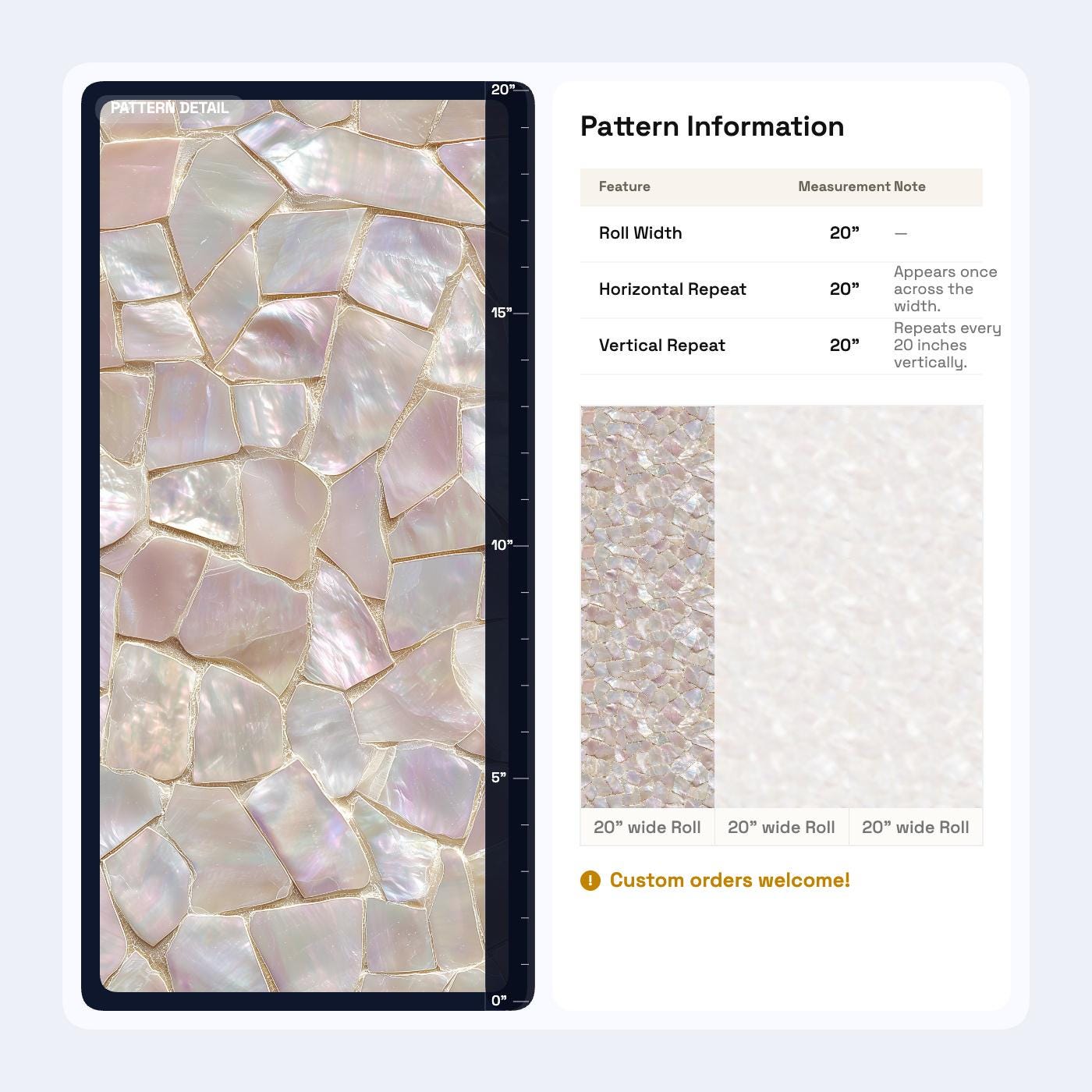 Mother of Pearl Wallpaper Iridescent Shell Mosaic Pattern Luxury Coastal Wall Decor