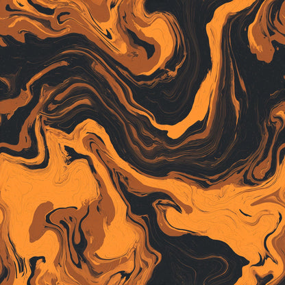 Burnt Orange Marble Swirl Wall Decor Dark Abstract Pattern Moody Modern Accent Wall