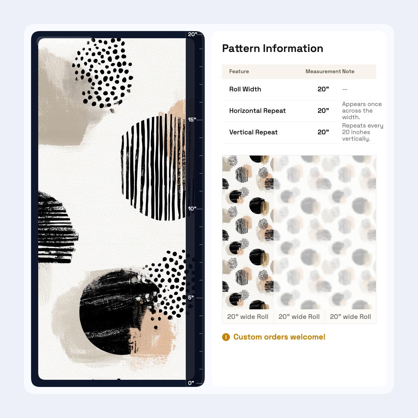 Bauhaus Abstract Shapes Wallpaper Neutral Geometric Pattern Modernist Wall Decor