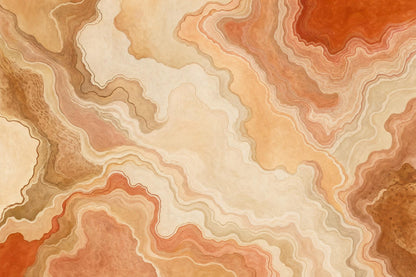 Terracotta Marble Wall Mural Earth Tone Abstract Stone Wall Decor