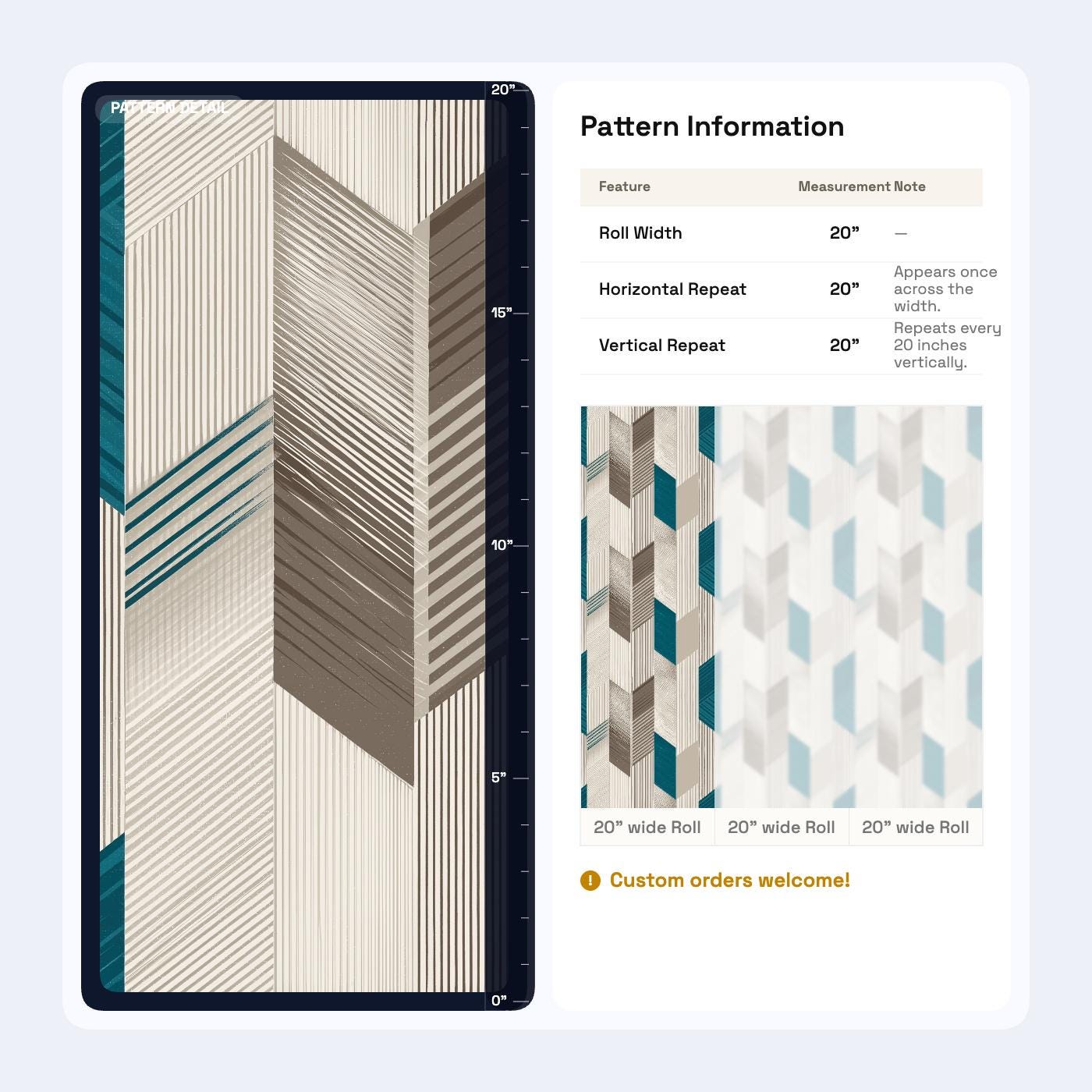 Mid Century Geometric Wallpaper Modern Teal Beige Art Deco Wall Decor