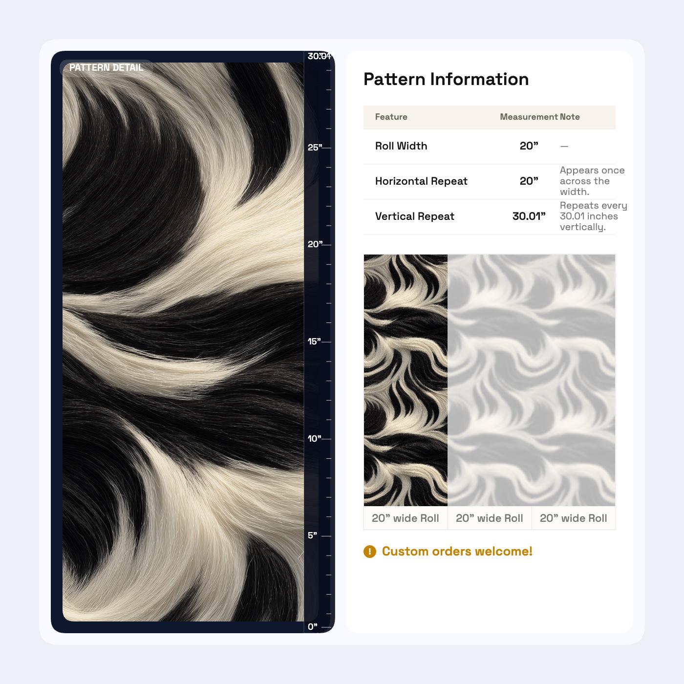Abstract Zebra Fur Wallpaper Black White Organic Pattern Luxury Modern Statement Wall Decor