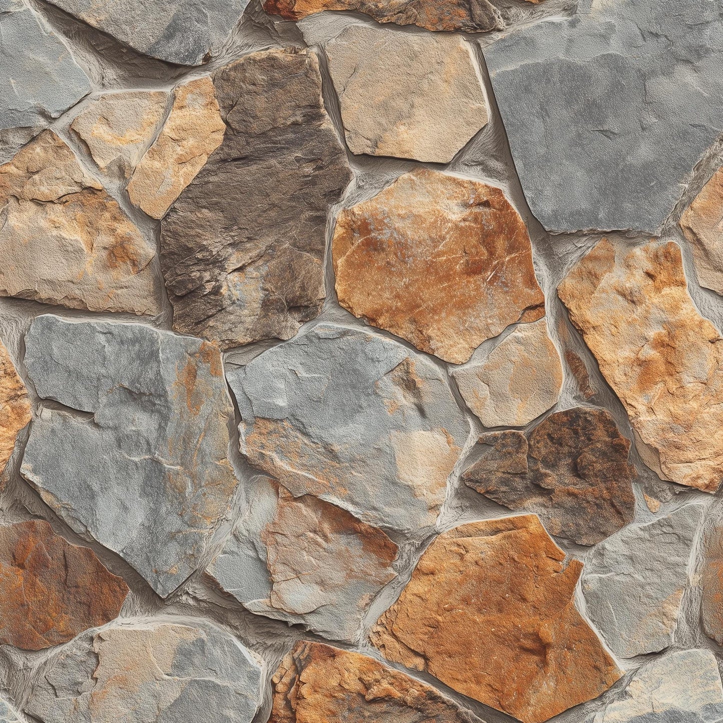 Rustic Stone Wall Wallpaper Faux Rock Pattern Natural Stacked Stone Cabin Lodge Decor