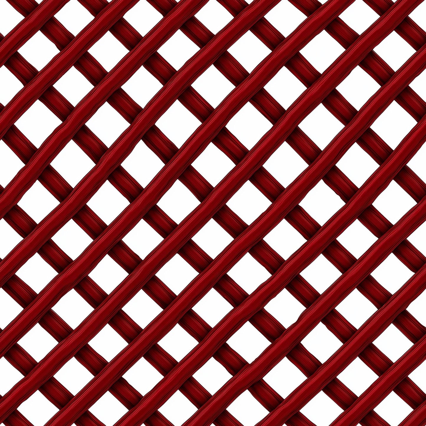 Red Trellis Wallpaper Geometric Lattice Pattern Modern Maximalist Accent Wall Decor