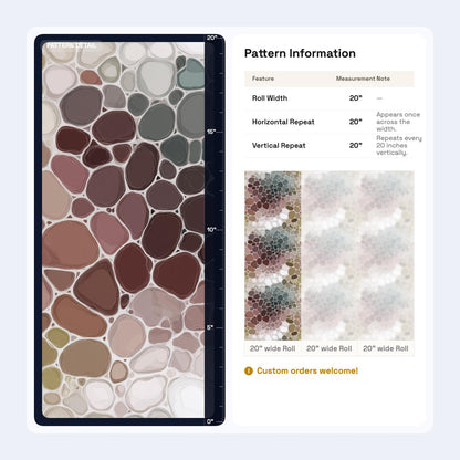 Stone Mosaic Wallpaper Organic Pebble Pattern Earth Tone Abstract Modern Wallpaper