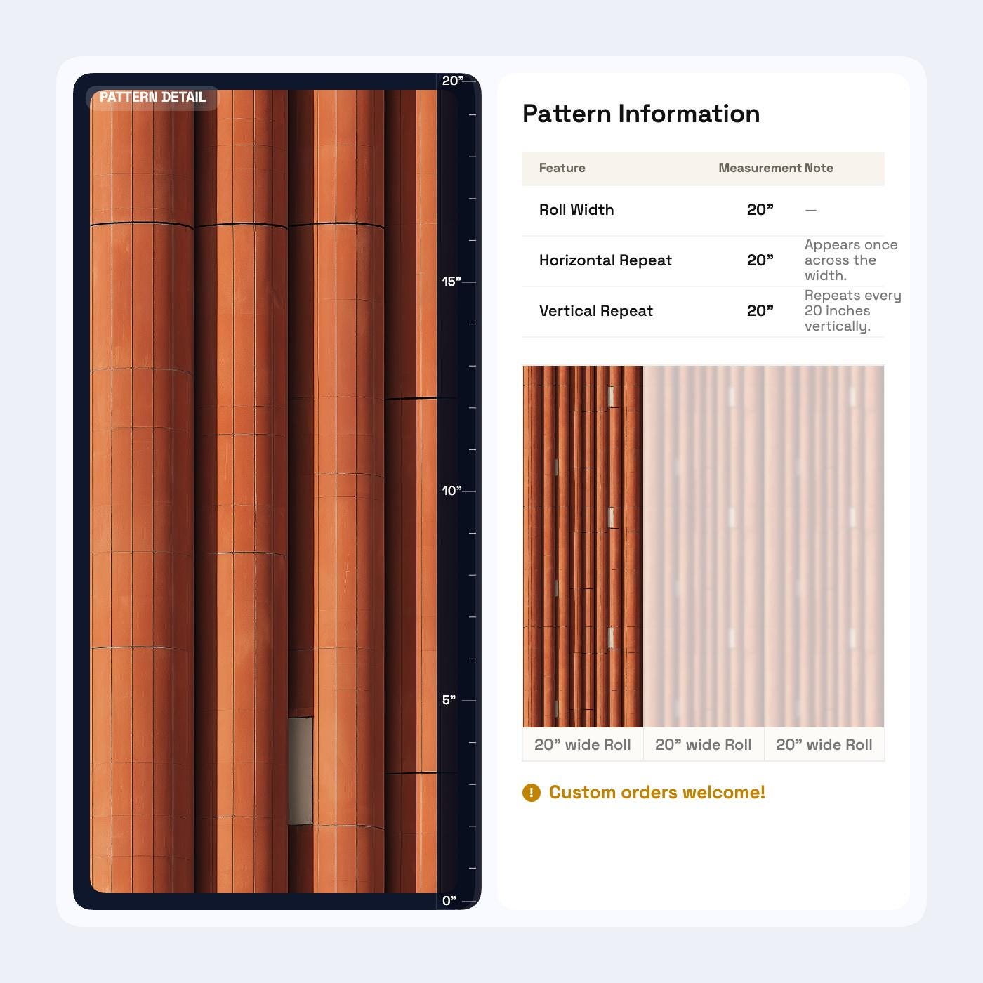 Terracotta Column Wallpaper Architectural Slat Pattern Modern Mediterranean Wall Decor