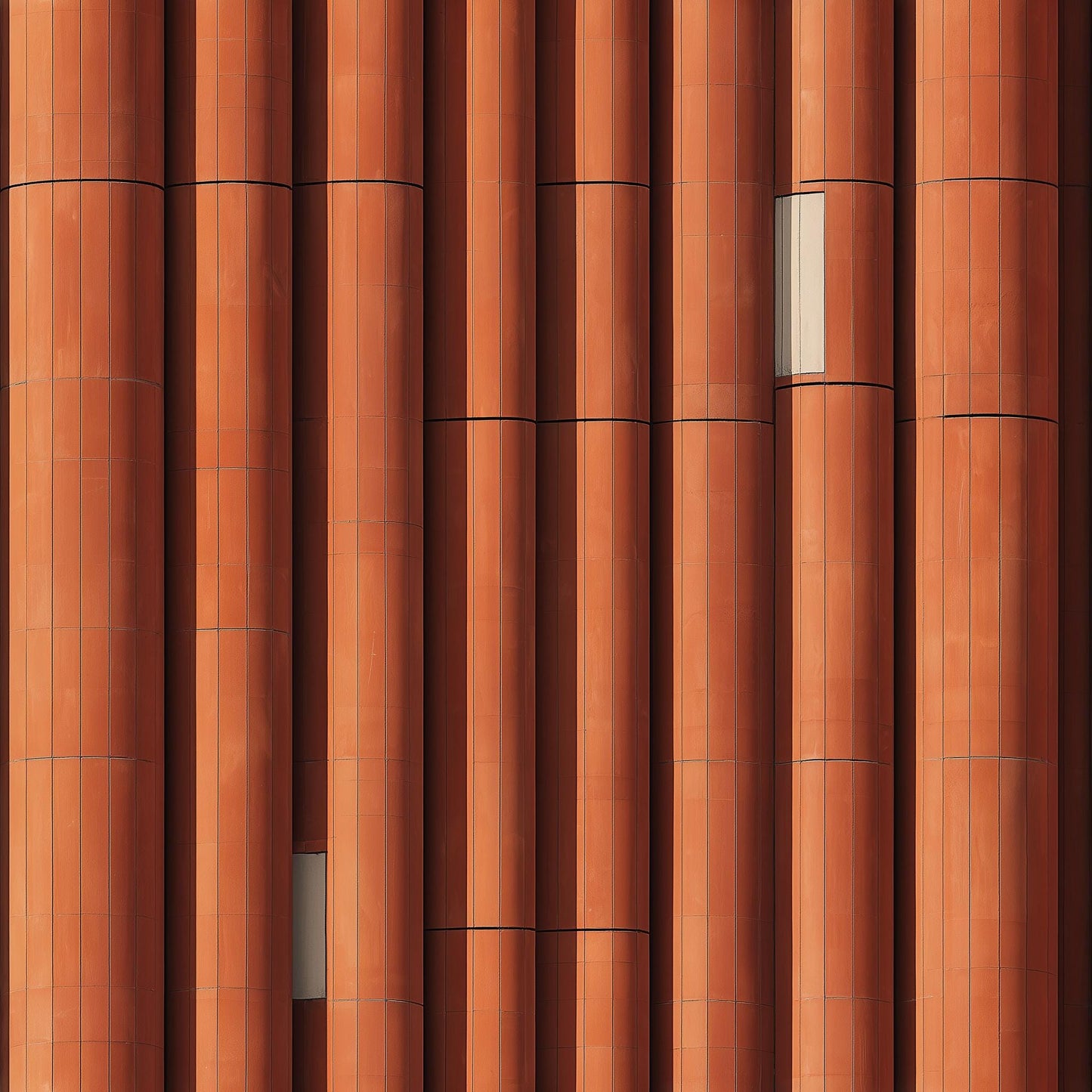 Terracotta Column Wallpaper Architectural Slat Pattern Modern Mediterranean Wall Decor
