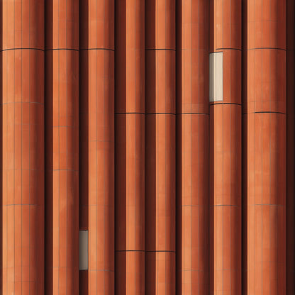 Terracotta Column Wallpaper Architectural Slat Pattern Modern Mediterranean Wall Decor