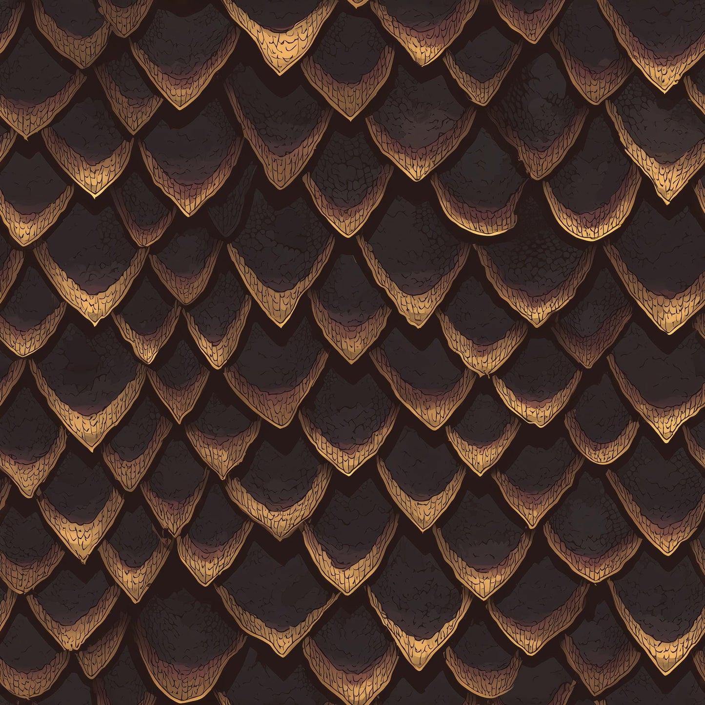 Dragon Scale Wallpaper Dark Bronze Fantasy Pattern Gothic Luxury Decor