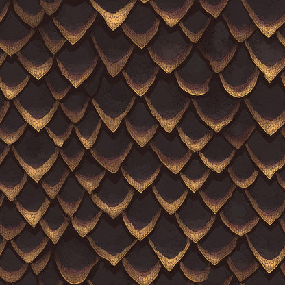 Dragon Scale Wallpaper Dark Bronze Fantasy Pattern Gothic Luxury Decor
