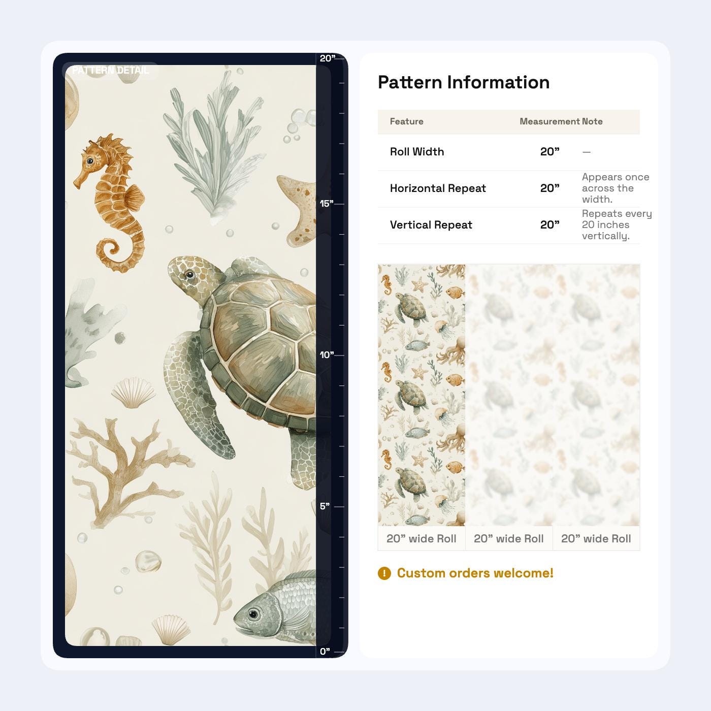 Ocean Nursery Wallpaper Sea Turtle Wallpaper Coastal Baby Room Marine Life Decor