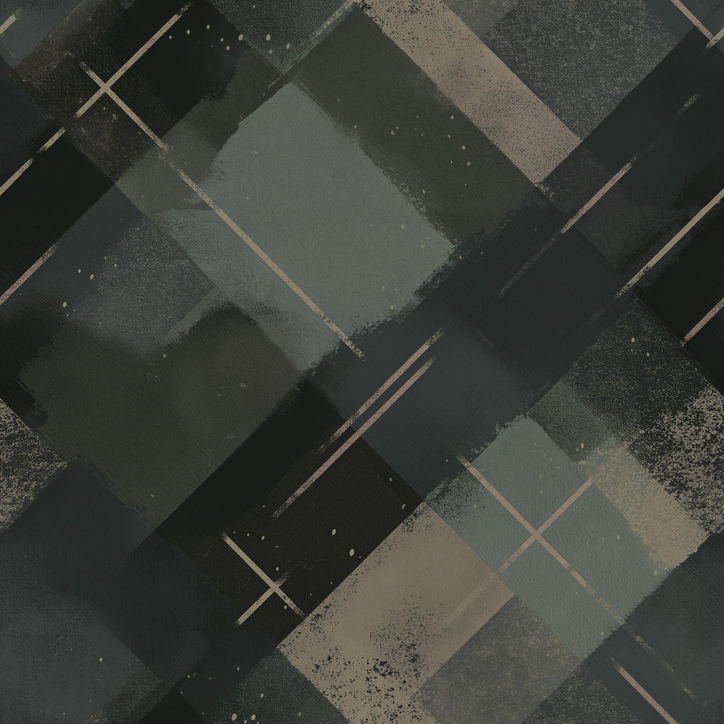 Dark Geometric Wallpaper Industrial Abstract Plaid Pattern Modern Masculine Wall Decor