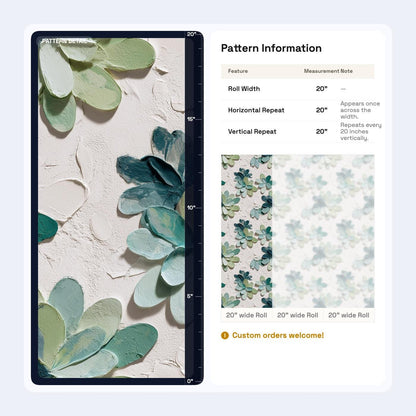 3D Petal Bloom Wallpaper Sage Green Floral Wall Decor Soft Organic Modern Design