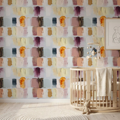 Textured Brushstroke Wallpaper Soft Luxury Abstract Art Gallery Wall Decor