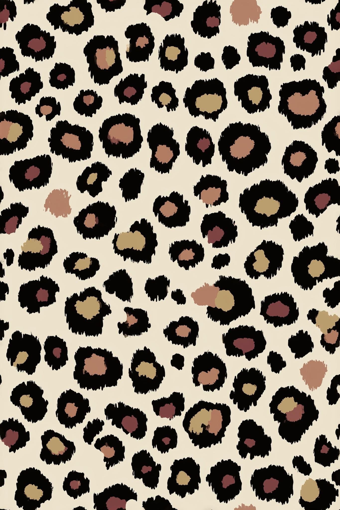 Leopard Print Wallpaper Neutral Animal Pattern Safari Chic Wall Decor Quiet Luxury