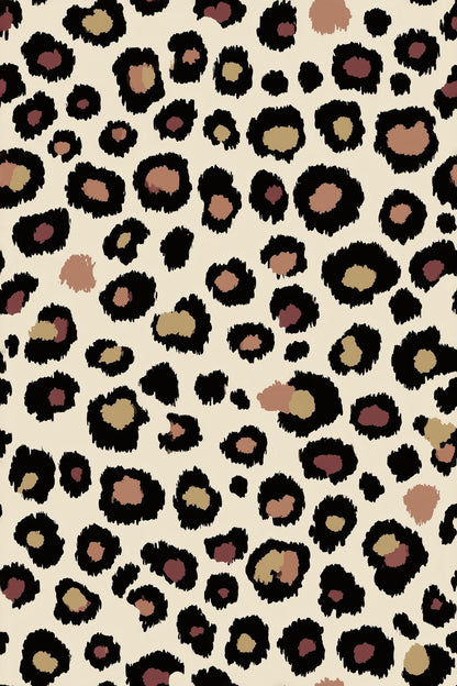 Leopard Print Wallpaper Neutral Animal Pattern Safari Chic Wall Decor Quiet Luxury