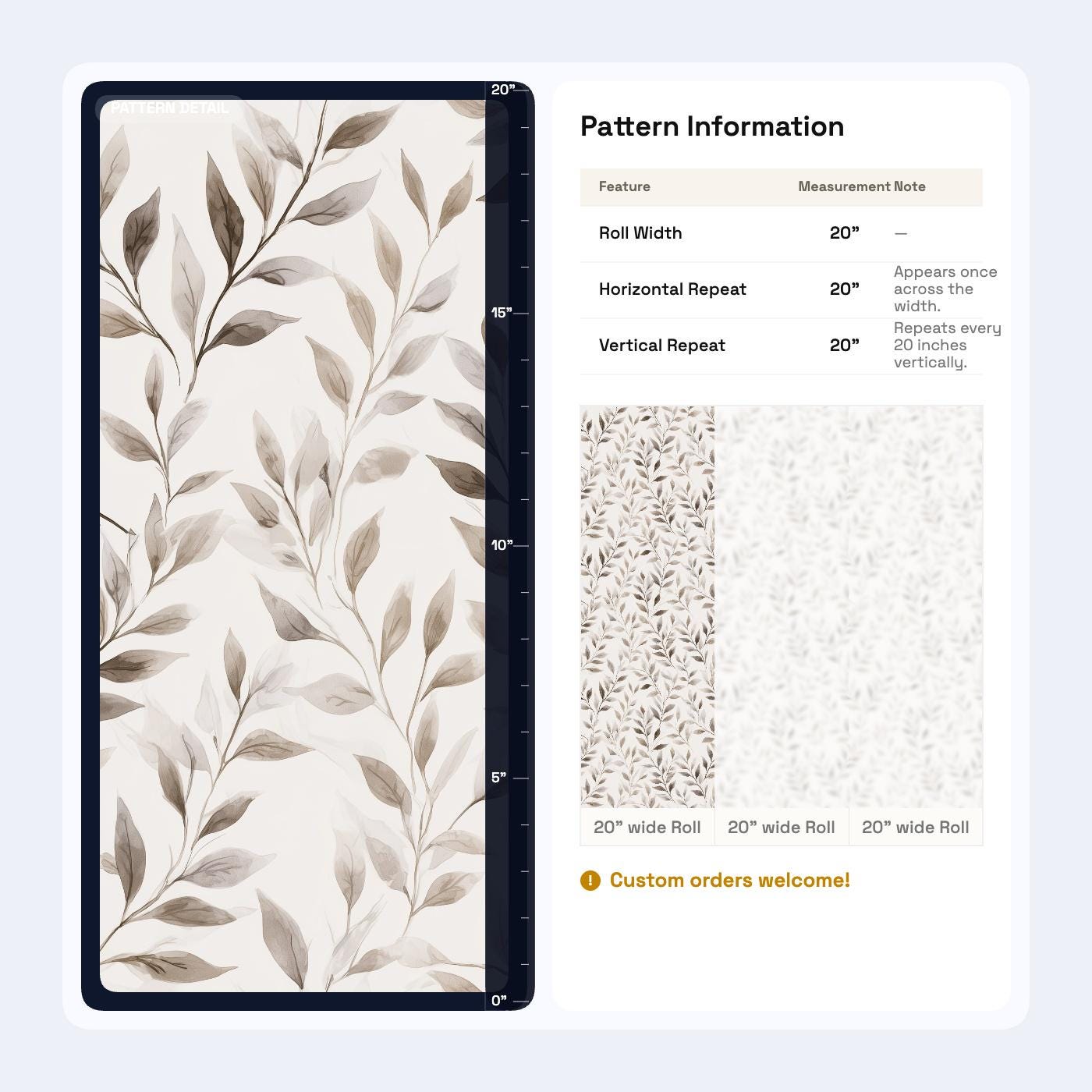 Neutral Botanical Wallpaper Soft Beige Leaf Pattern Organic Modern Wall Decor