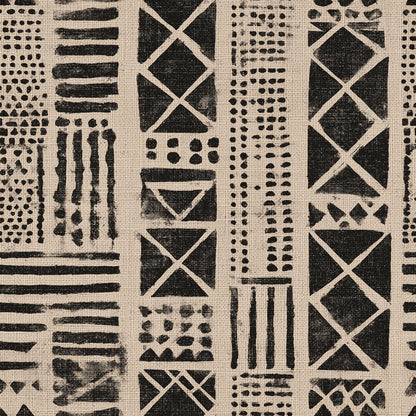 Mudcloth Wallpaper African Tribal Pattern Boho Geometric Wallpaper Neutral Wall Decor
