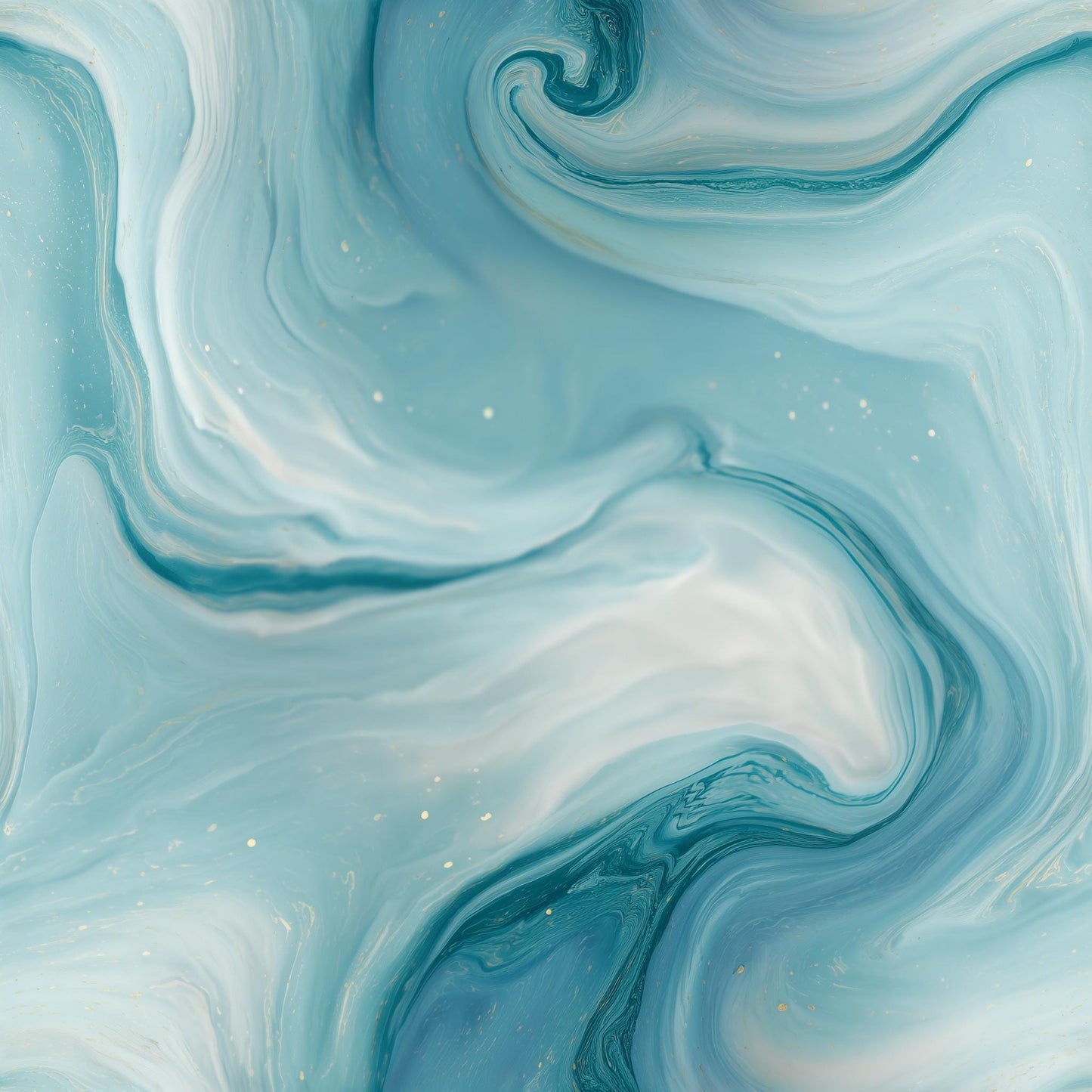 Sea Glass Marble Wallpaper Coastal Blue Swirl Pattern Ocean Inspired Wall Decor