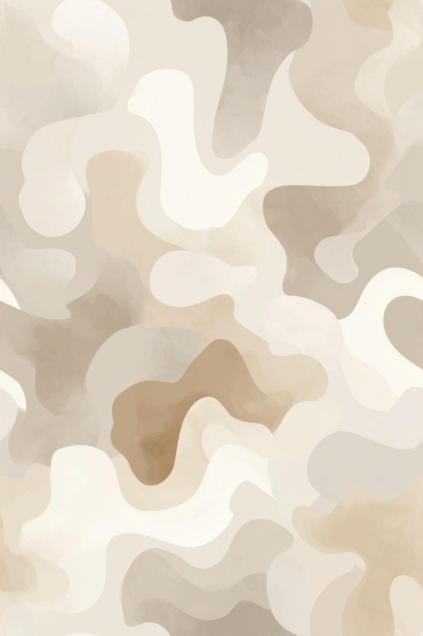 Organic Modern Wallpaper Neutral Abstract Pattern Japandi Wall Decor